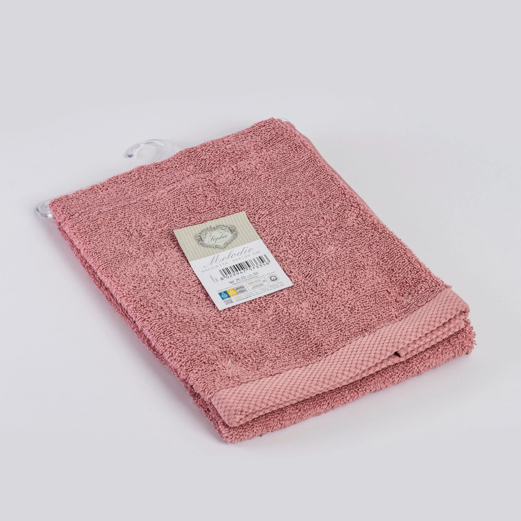 Asciugamano viso MELODIE rosa