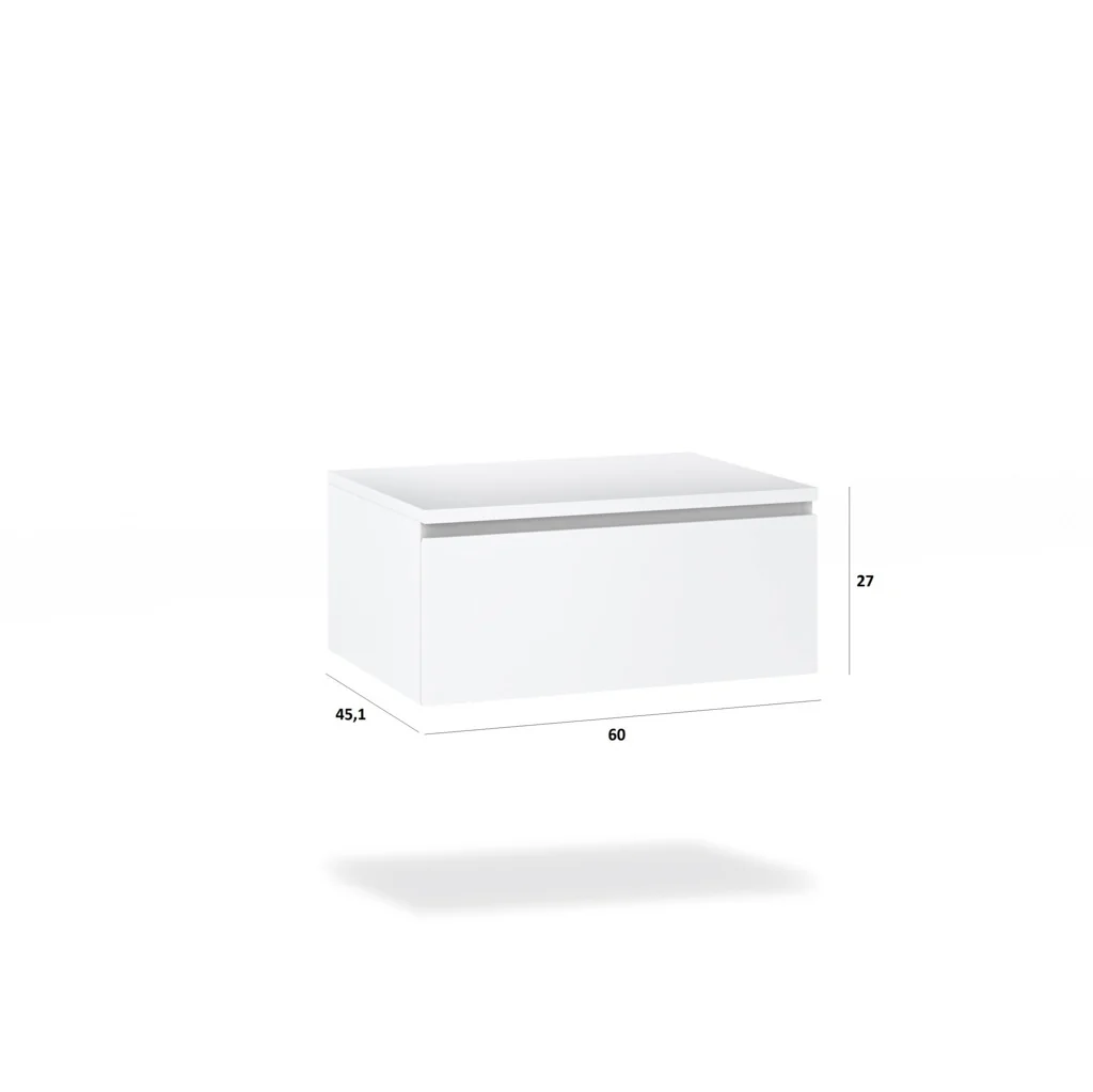 Base con top 1 cassetto YOKA bianco pietra 60 cm - Image 3