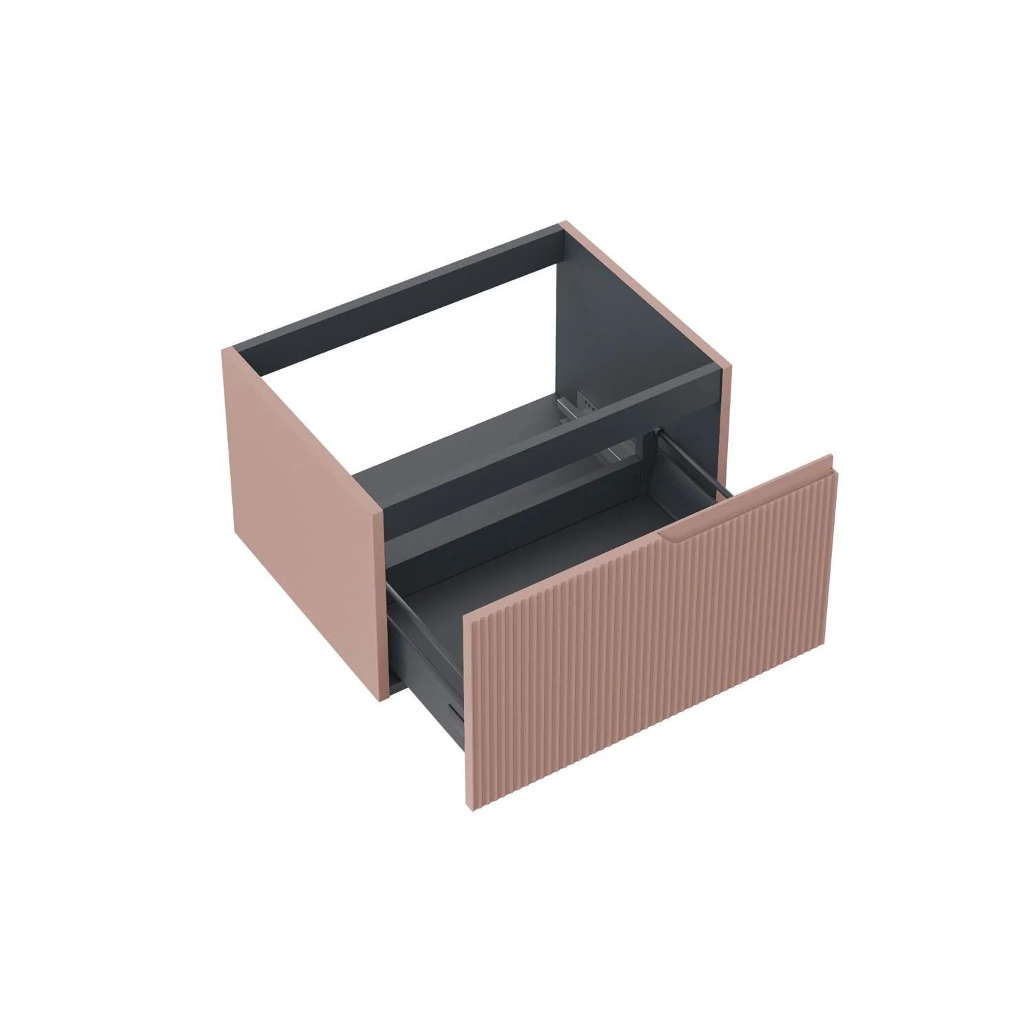 Base portalavabo 1 cestone ZIP rosa cipria - Image 2
