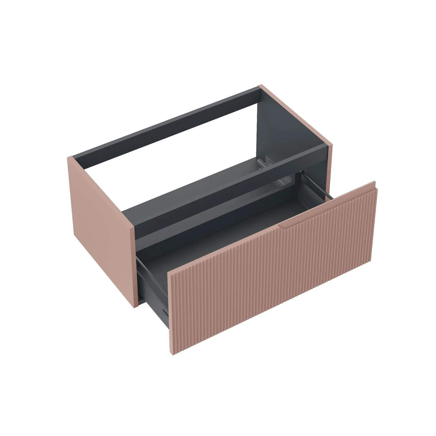 Base portalavabo 1 cestone ZIP rosa cipria - Image 2