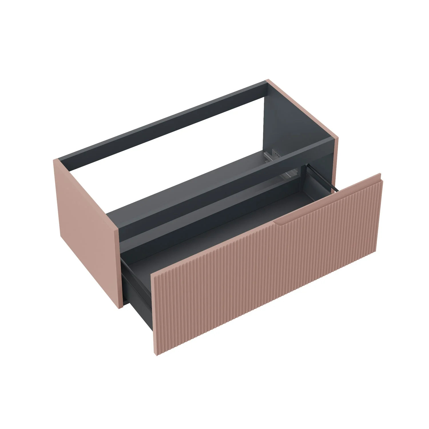 Base portalavabo 1 cestone ZIP rosa cipria - Image 2