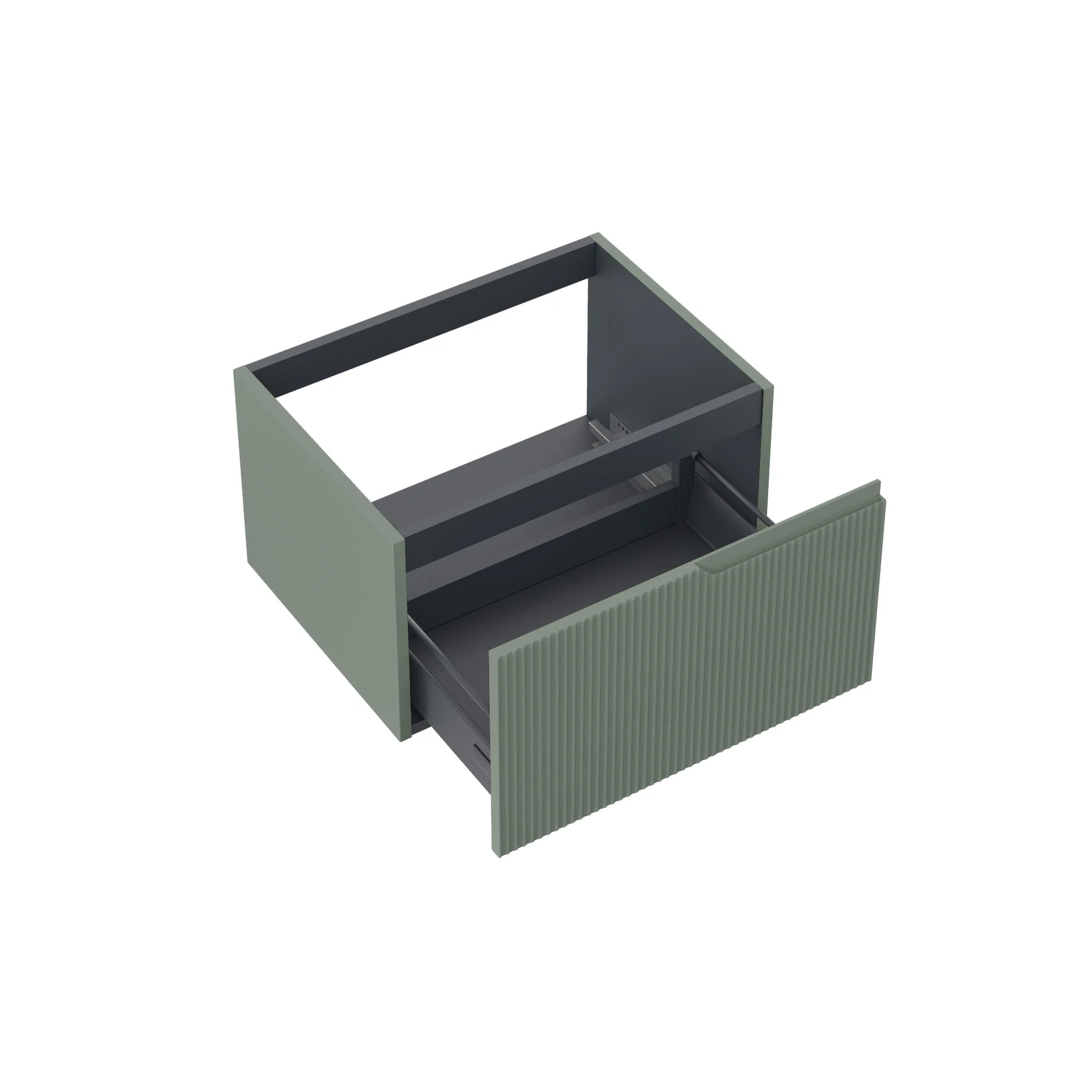 Base portalavabo 1 cestone ZIP verde salvia 60cm - Image 2