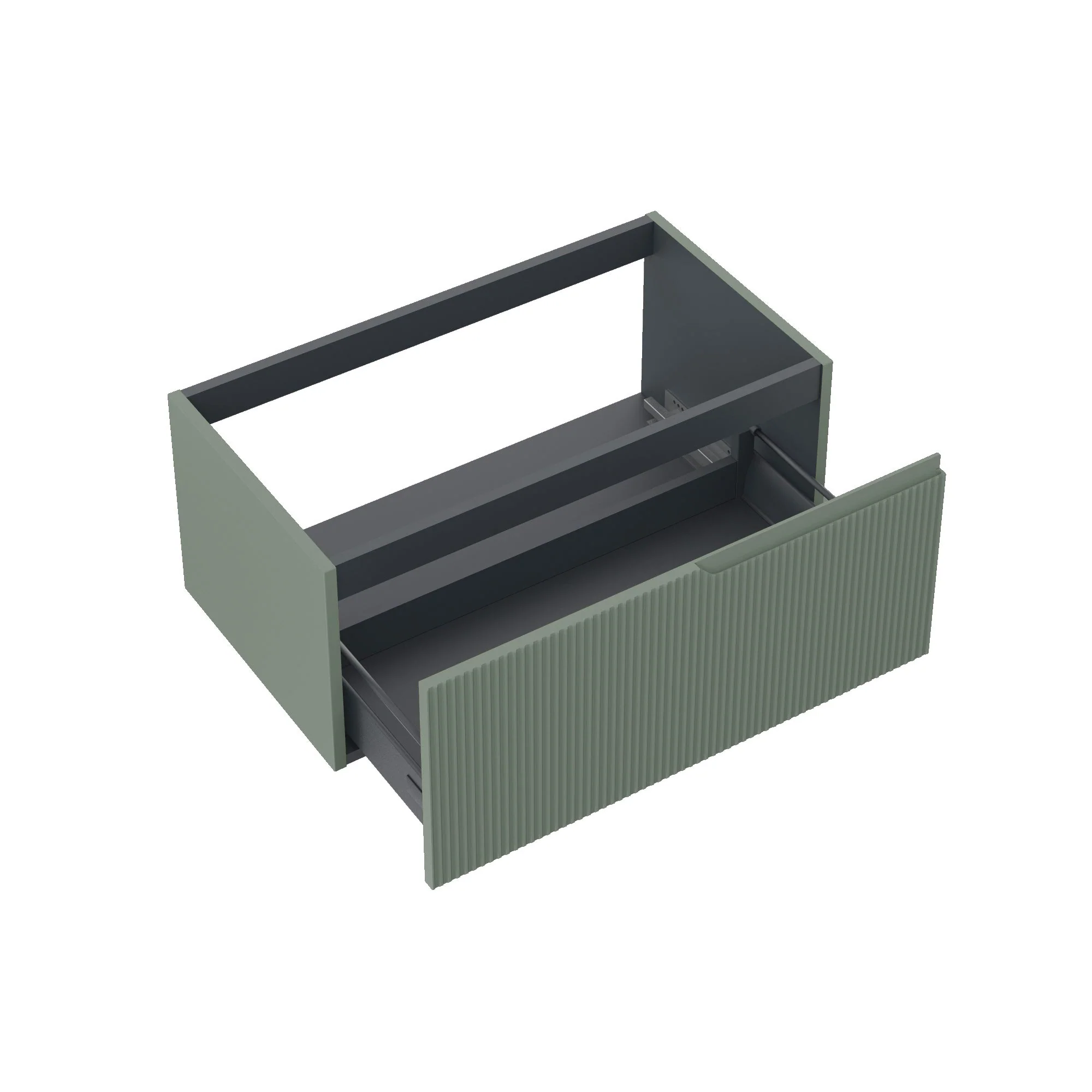 Base portalavabo 1 cestone ZIP verde salvia 80cm - Image 2