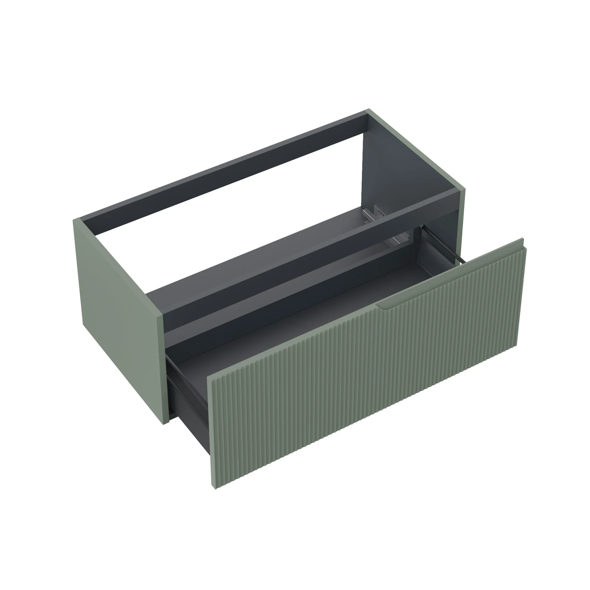 Base portalavabo 1 cestone ZIP verde salvia 90cm - Image 2
