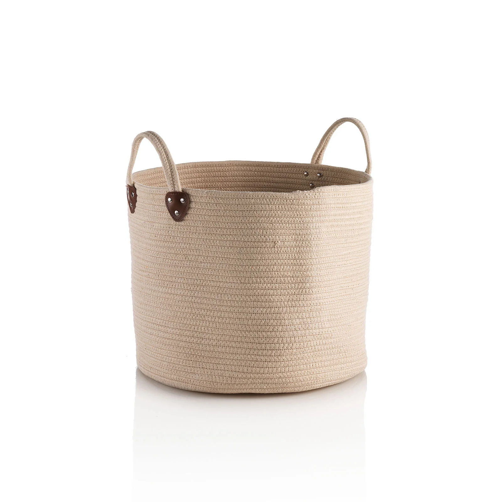 Cesto in cotone con manici GUGLIELMO beige