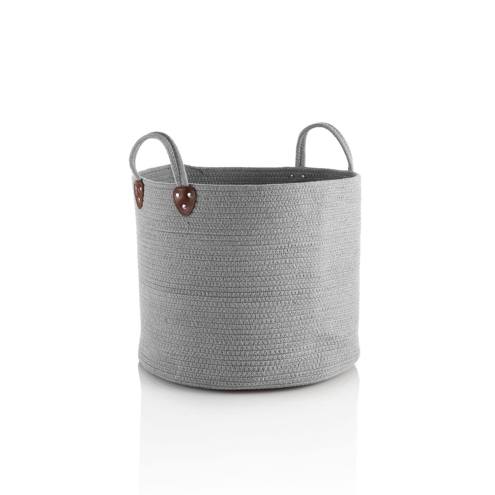 Cesto in cotone con manici GUGLIELMO grigio