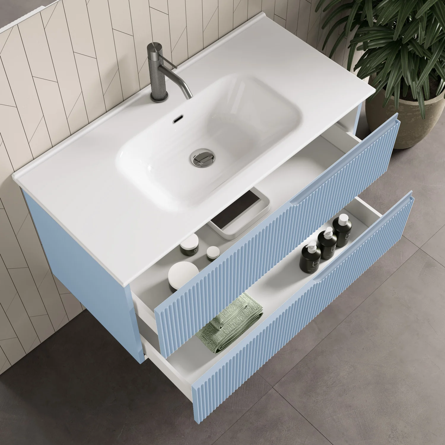 Composizione 4 pezzi ZIP azzurro tiffany 121cm - Image 2