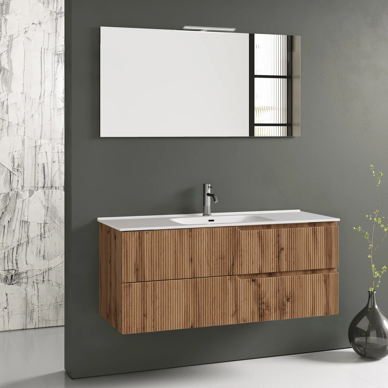 Composizione 4 pezzi ZIP quercia 121cm