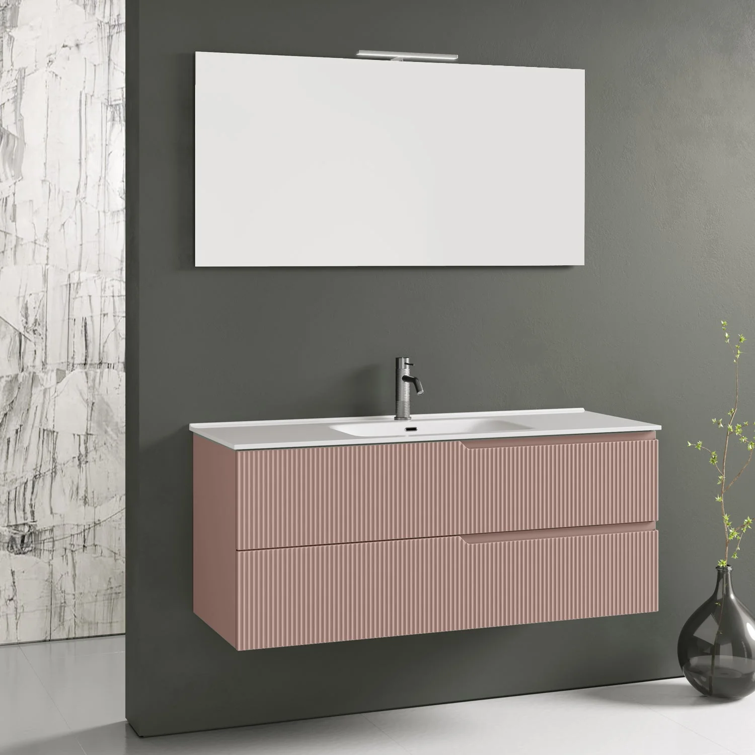 Composizione 4 pezzi ZIP rosa cipria