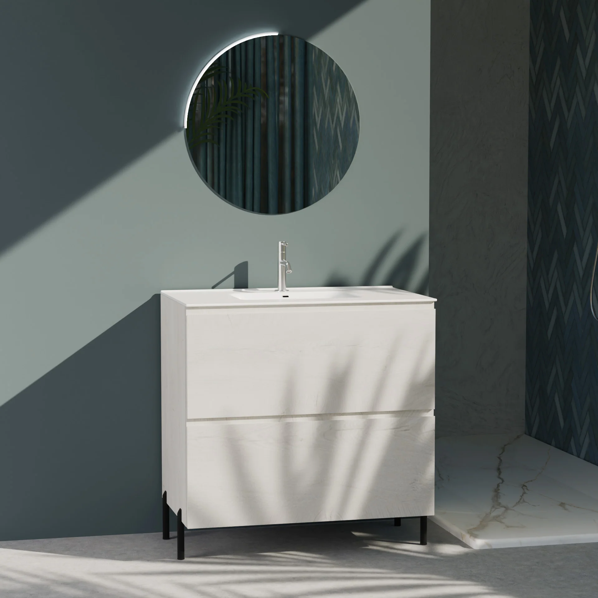 Composizione a terra GALILEO-73 rovere alaska