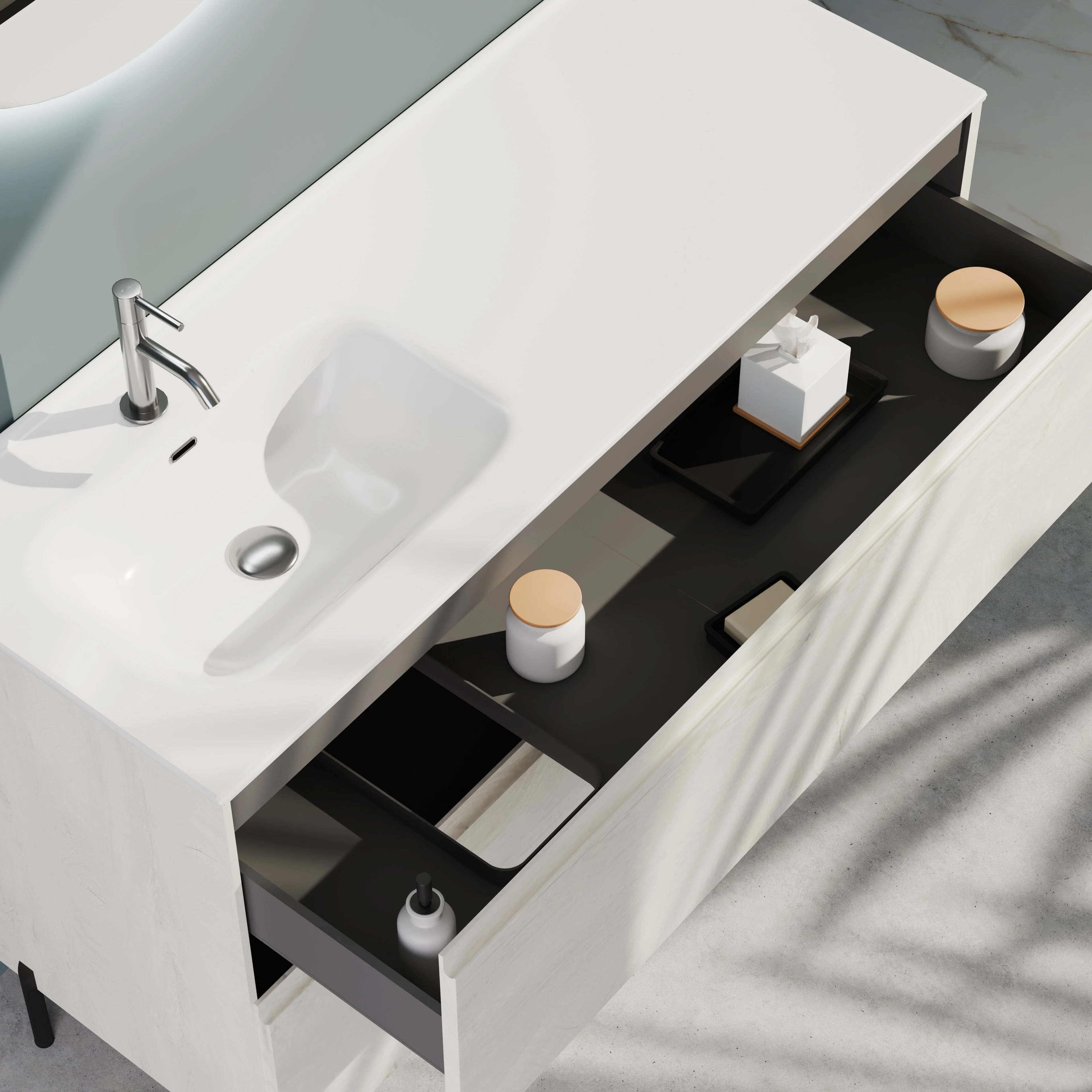 Composizione a terra vasca SX GALILEO-78 rovere alaska - Image 2