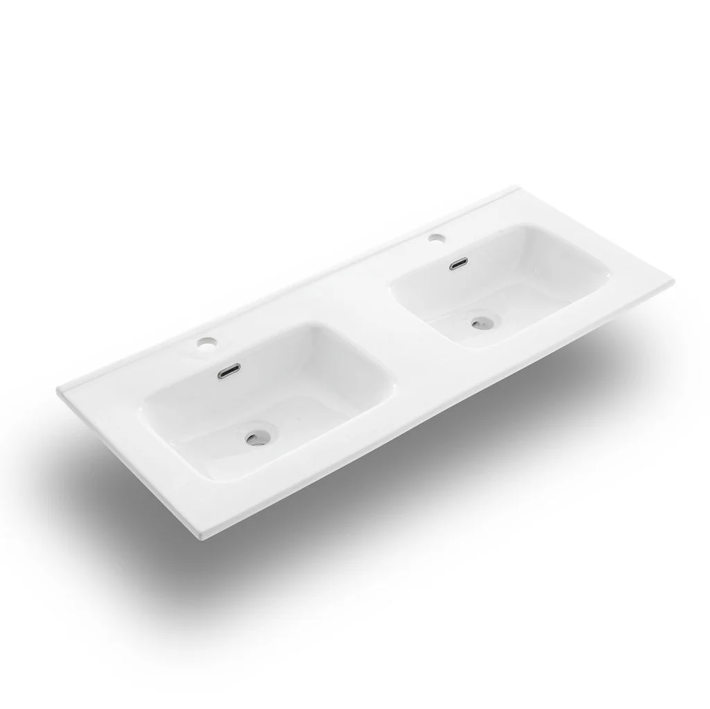 Composizione doppia vasca 5 pezzi ZIP bianco opaco - Image 3