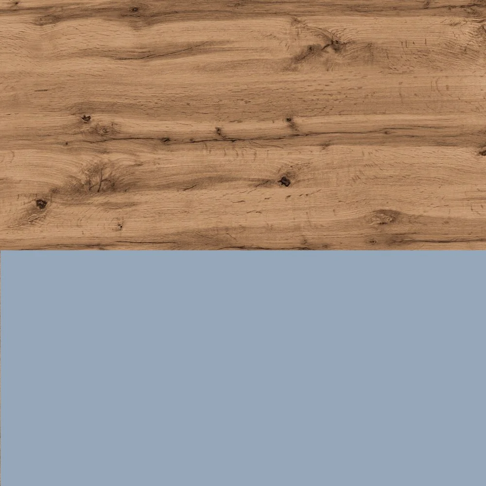 Composizione doppio lavabo 7 pezzi ZIP quercia / azzurro tiffany - Image 9