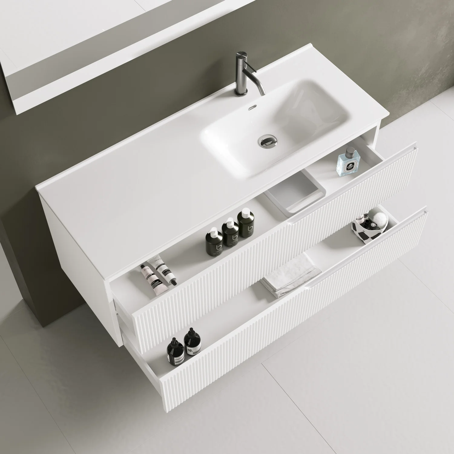 Composizione vasca DX 4 pezzi ZIP bianco opaco - Image 2