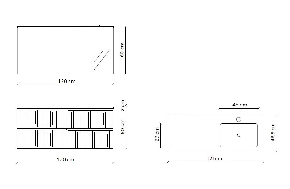 Composizione vasca DX 4 pezzi ZIP grigio opaco - Image 8