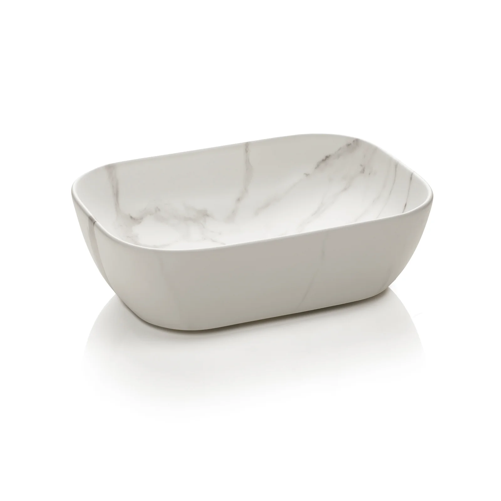 Lavabo da appoggio MACKE bianco calacatta