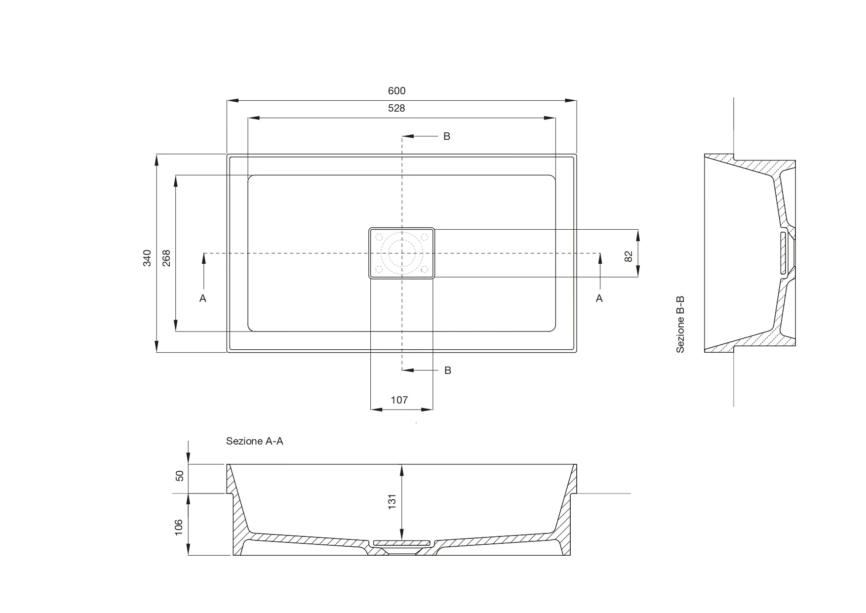 Lavabo da semi incasso DUBLINO 4 60 cm - Image 4