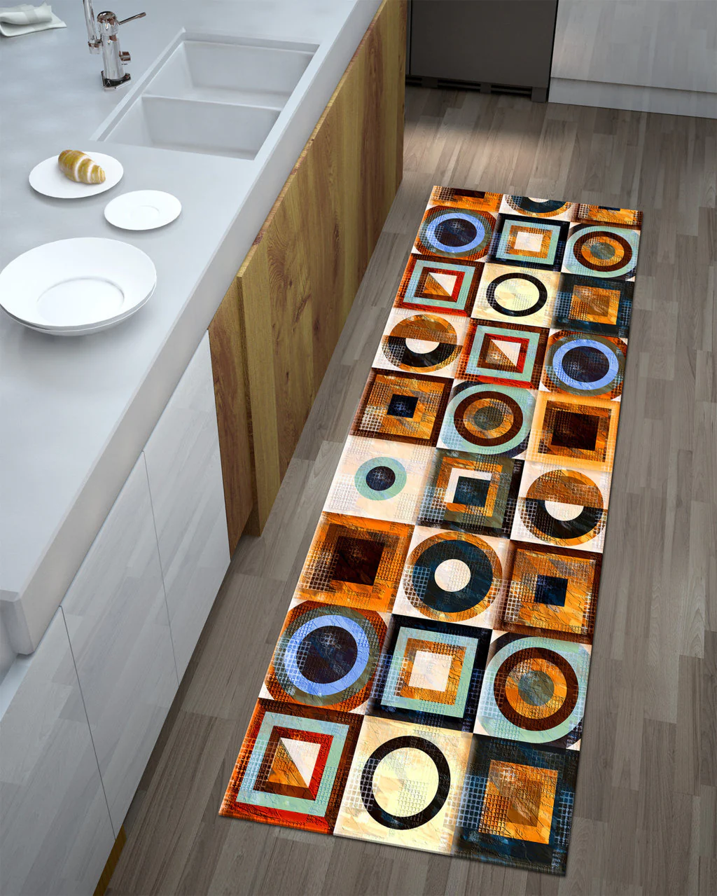 Passatoia in vinile ABSTRACT 1 150cm - Image 2
