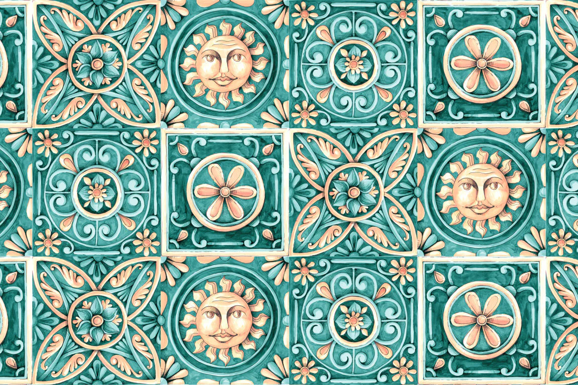 Passatoia in vinile MAIOLICA 5 300cm