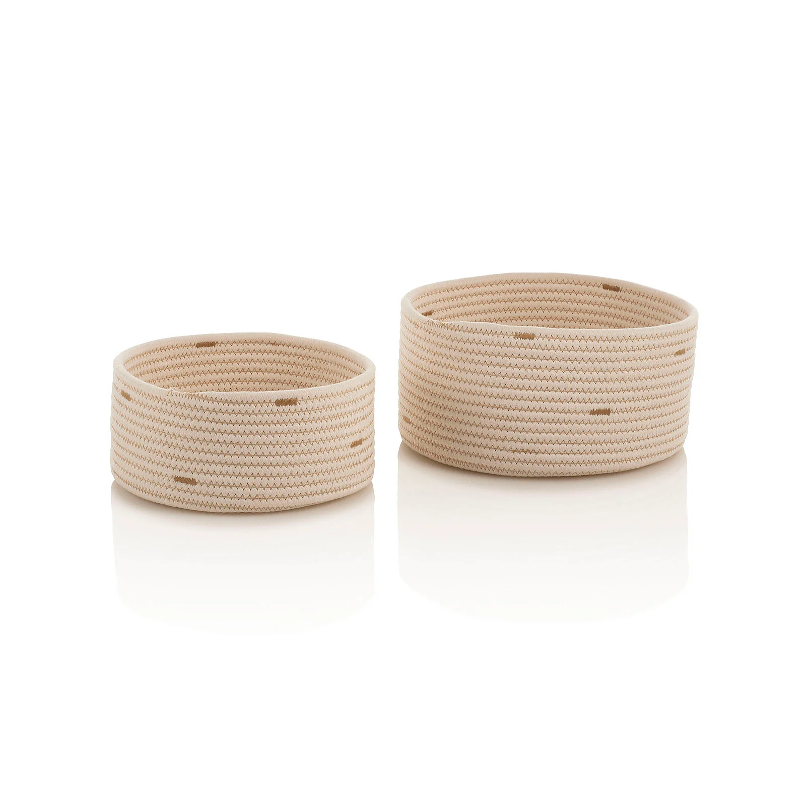 Set 2 cestini portaoggetti in cotone HADIL