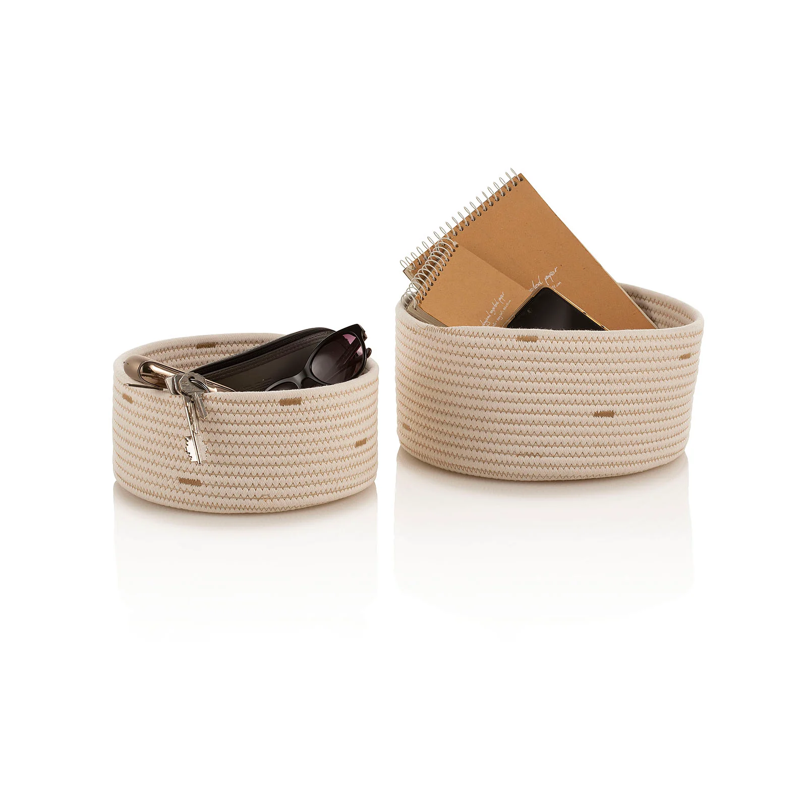 Set 2 cestini portaoggetti in cotone HADIL - Image 3