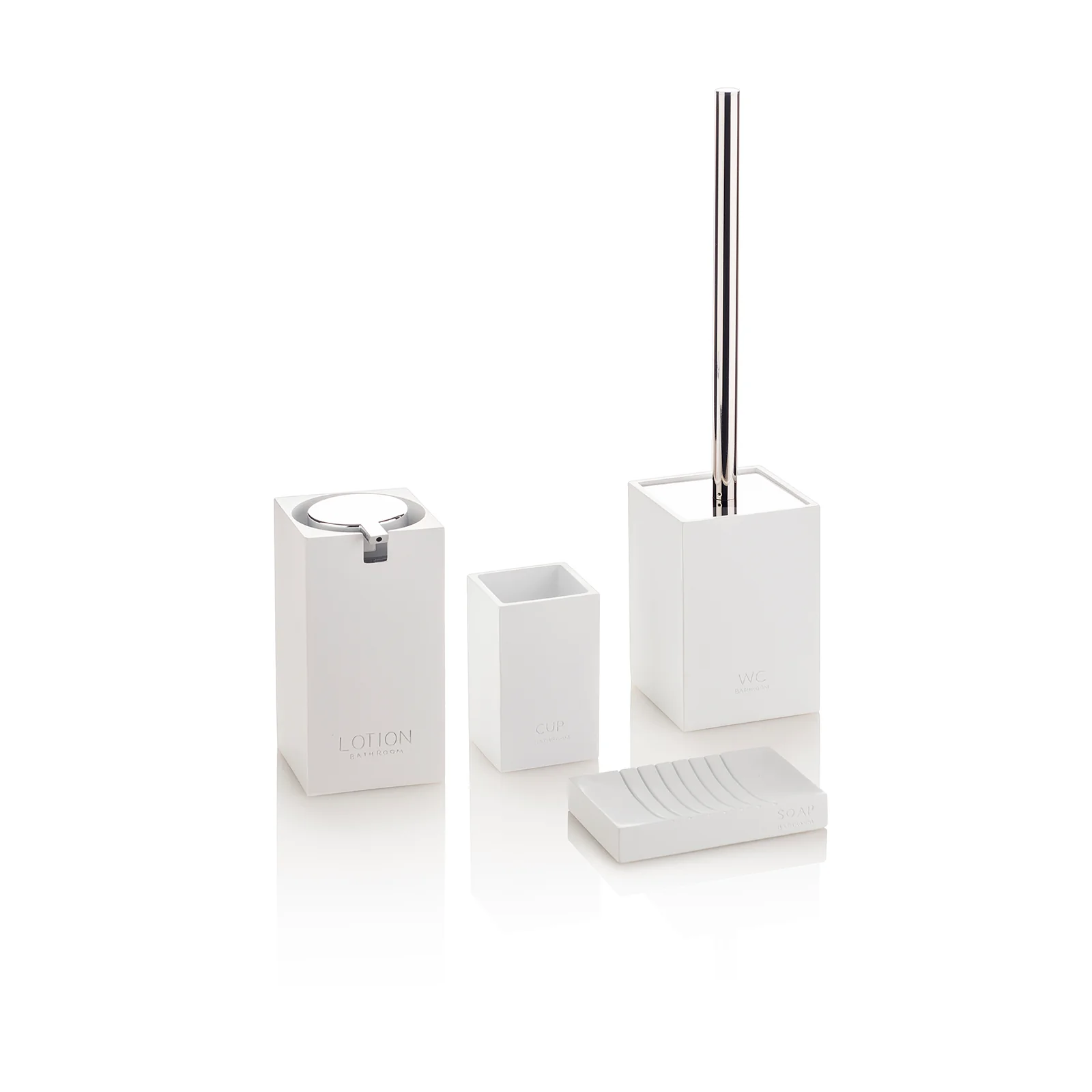 Set bagno 4 pezzi ELFO bianco