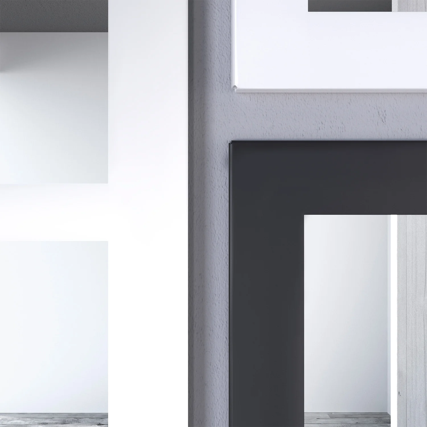 Specchio da parete PUZZLE nero - Image 2