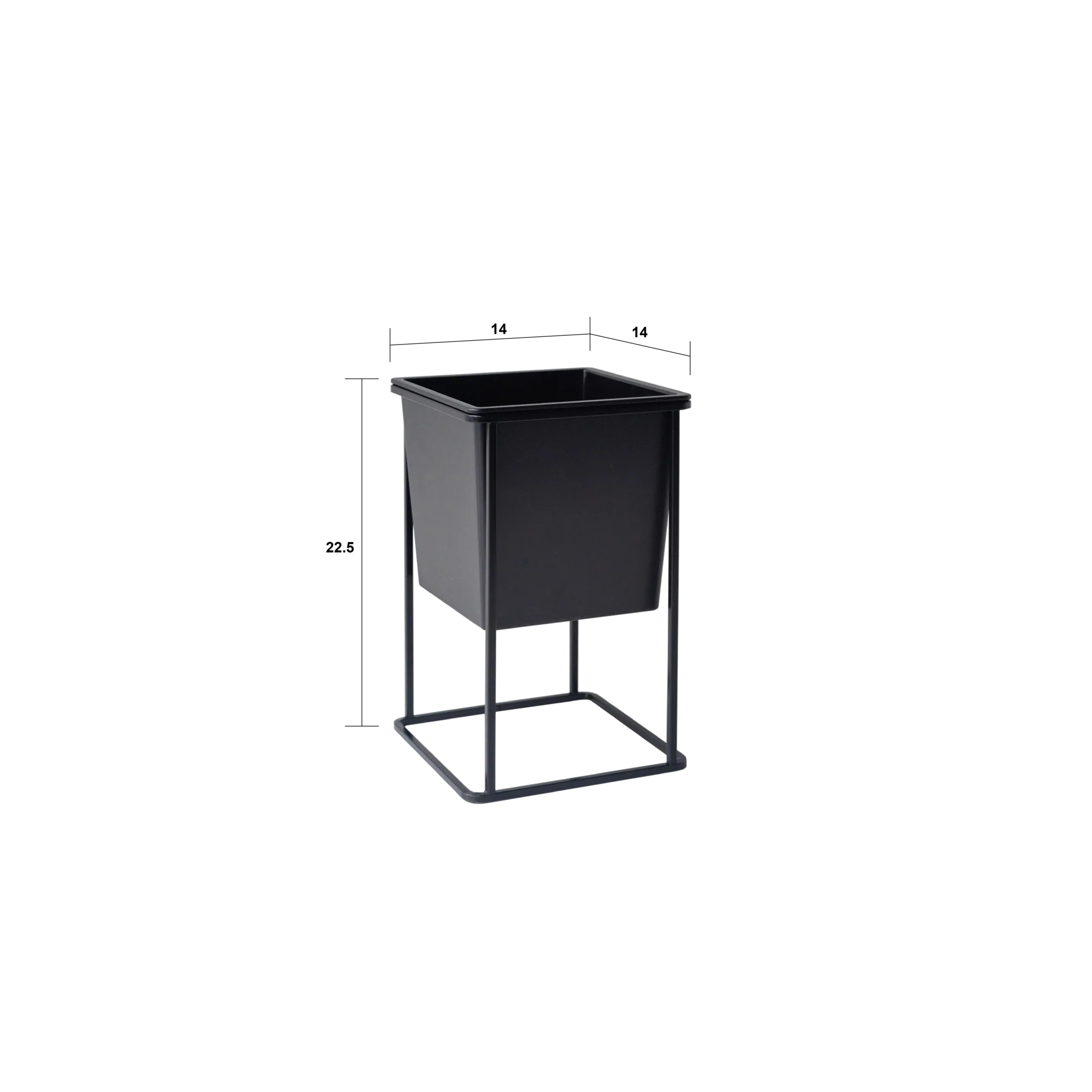 Supporto per pianta singolo HUA nero - Image 3