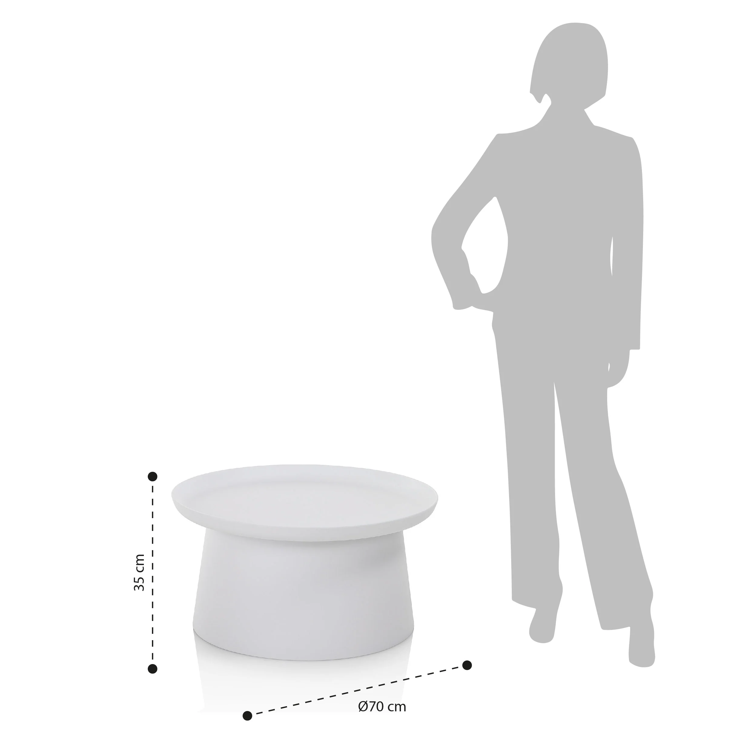 Tavolino KLACHI-B bianco - Image 3