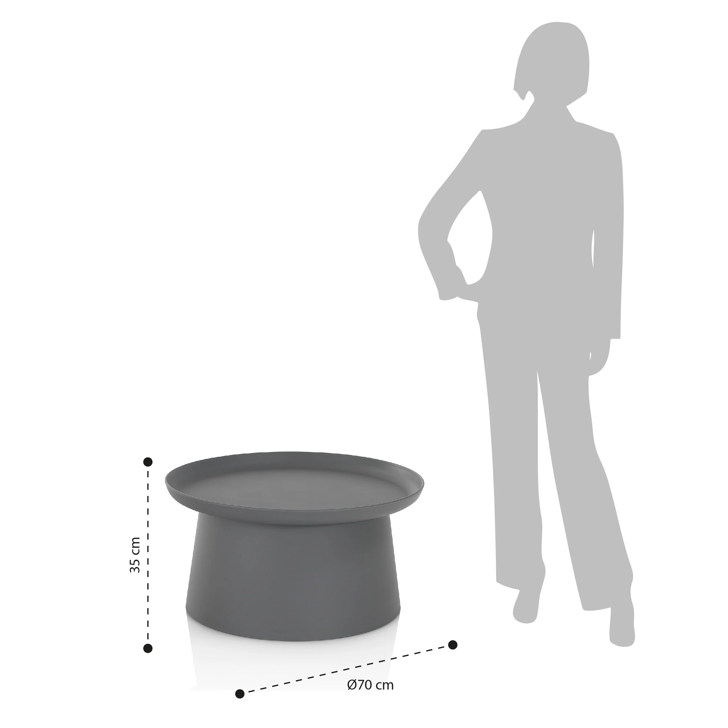 Tavolino KLACHI-B grigio - Image 4