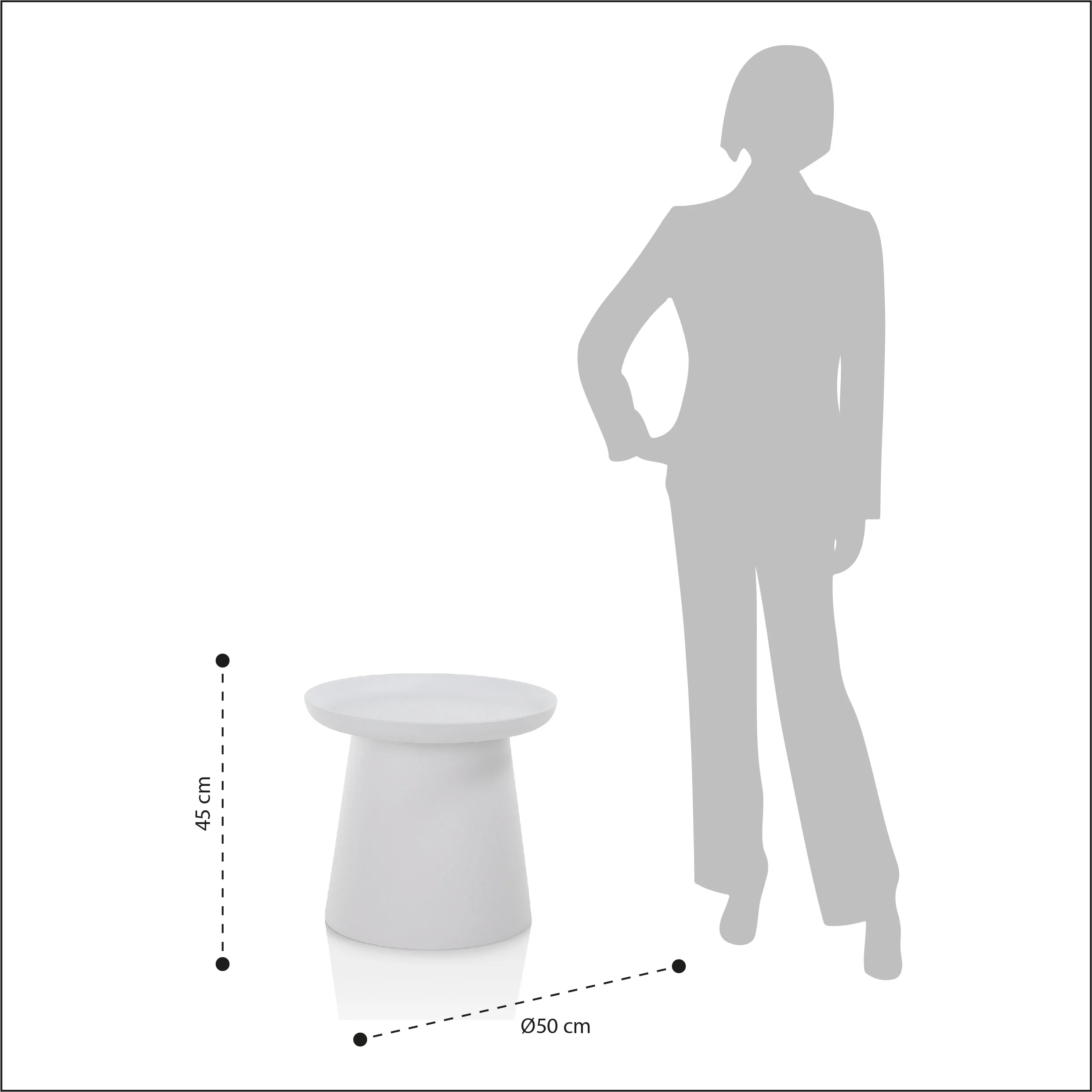 Tavolino KLACHI bianco - Image 4