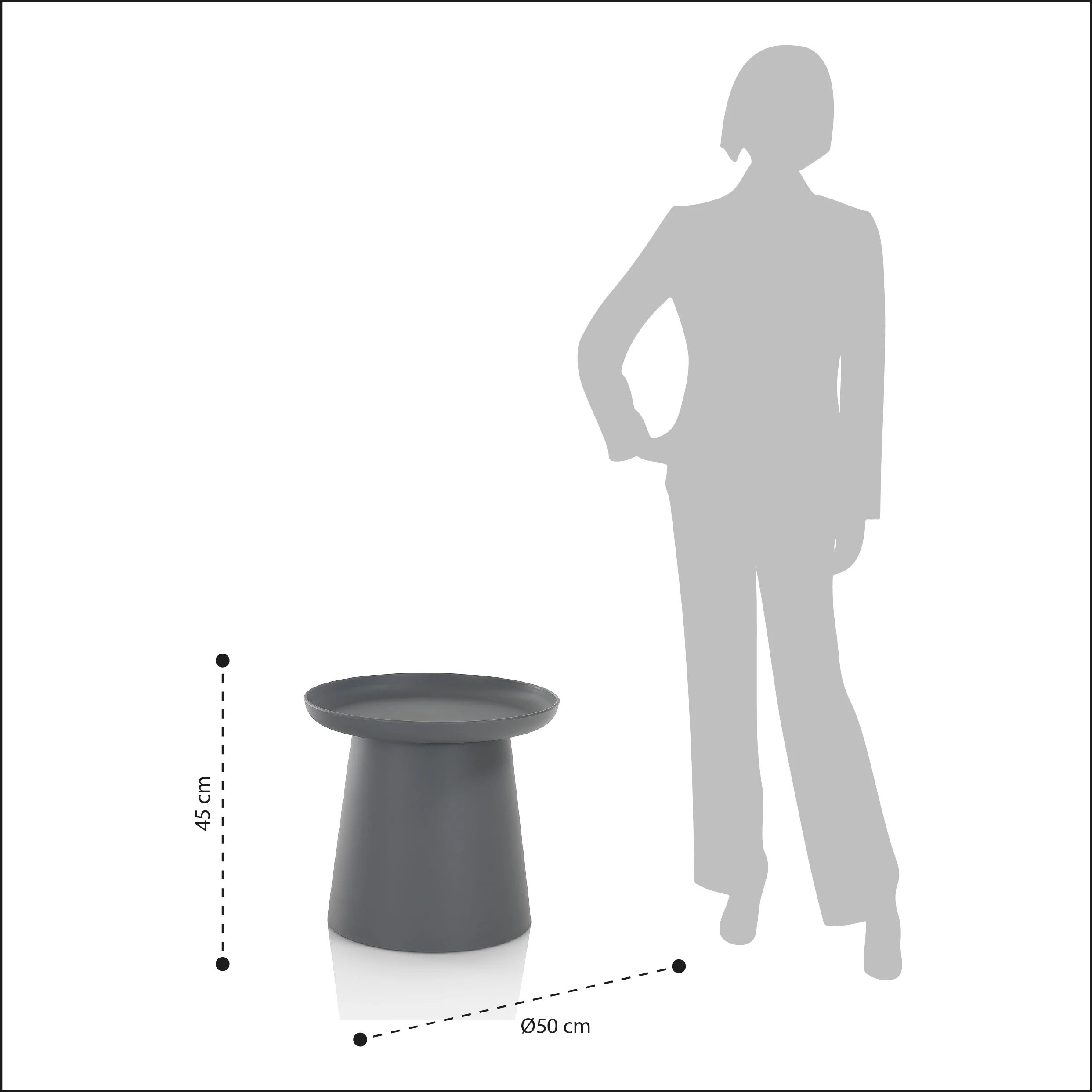 Tavolino KLACHI grigio - Image 4