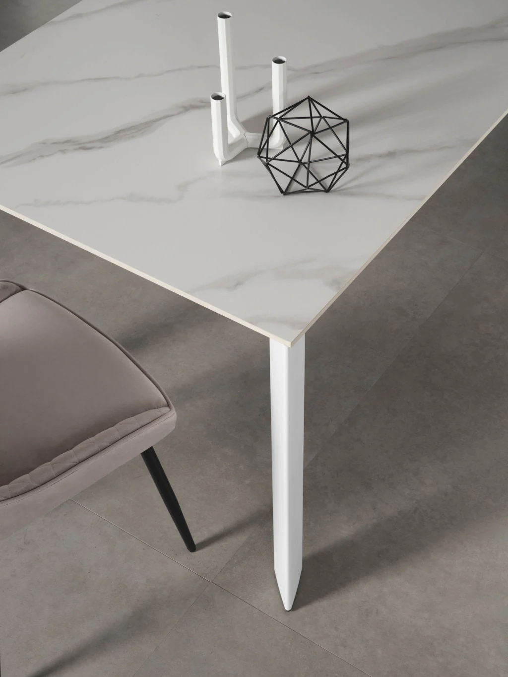 Tavolo allungabile AMBURGO ceramica bianco - Image 5