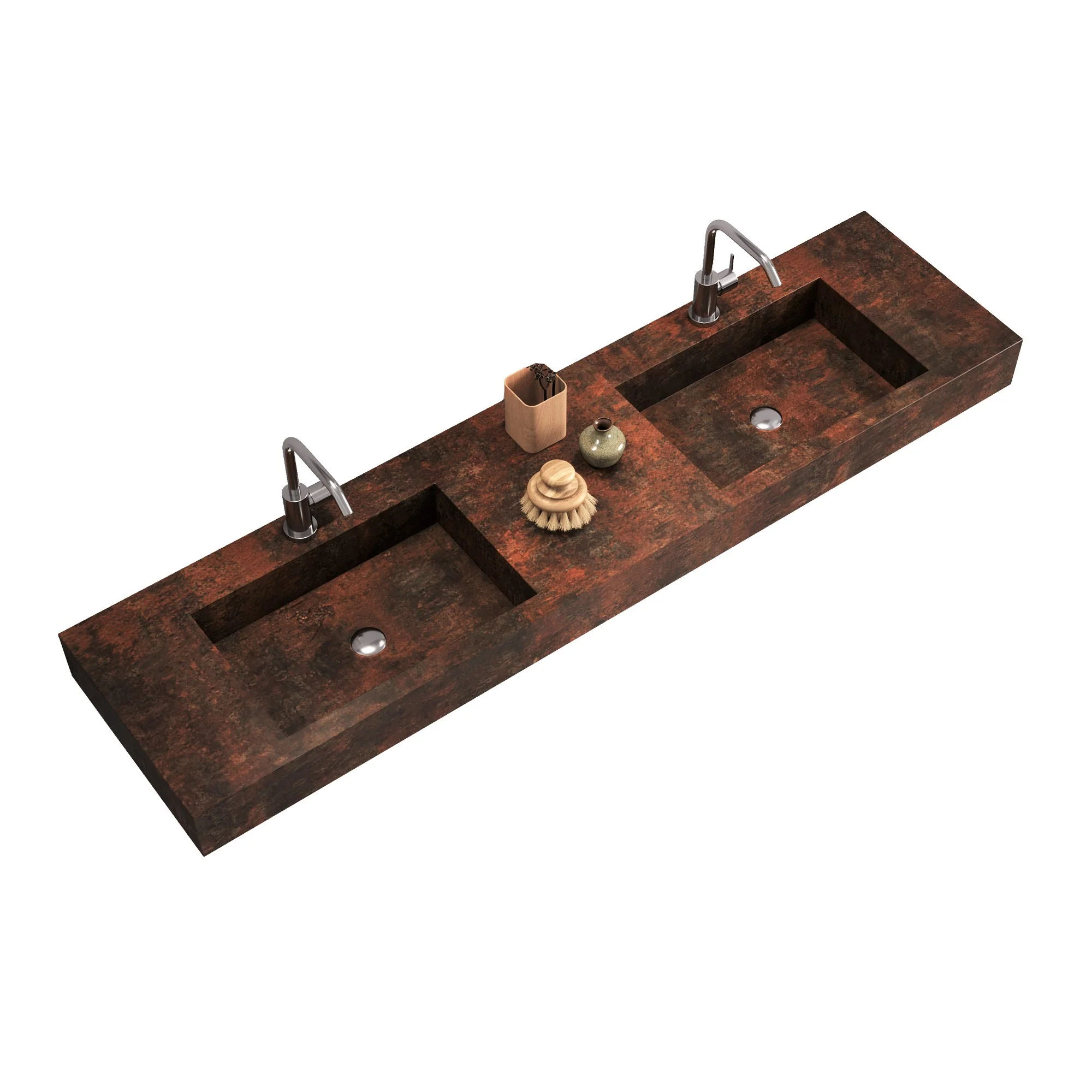 Top 2 vasche integrate 180 YOKA corten