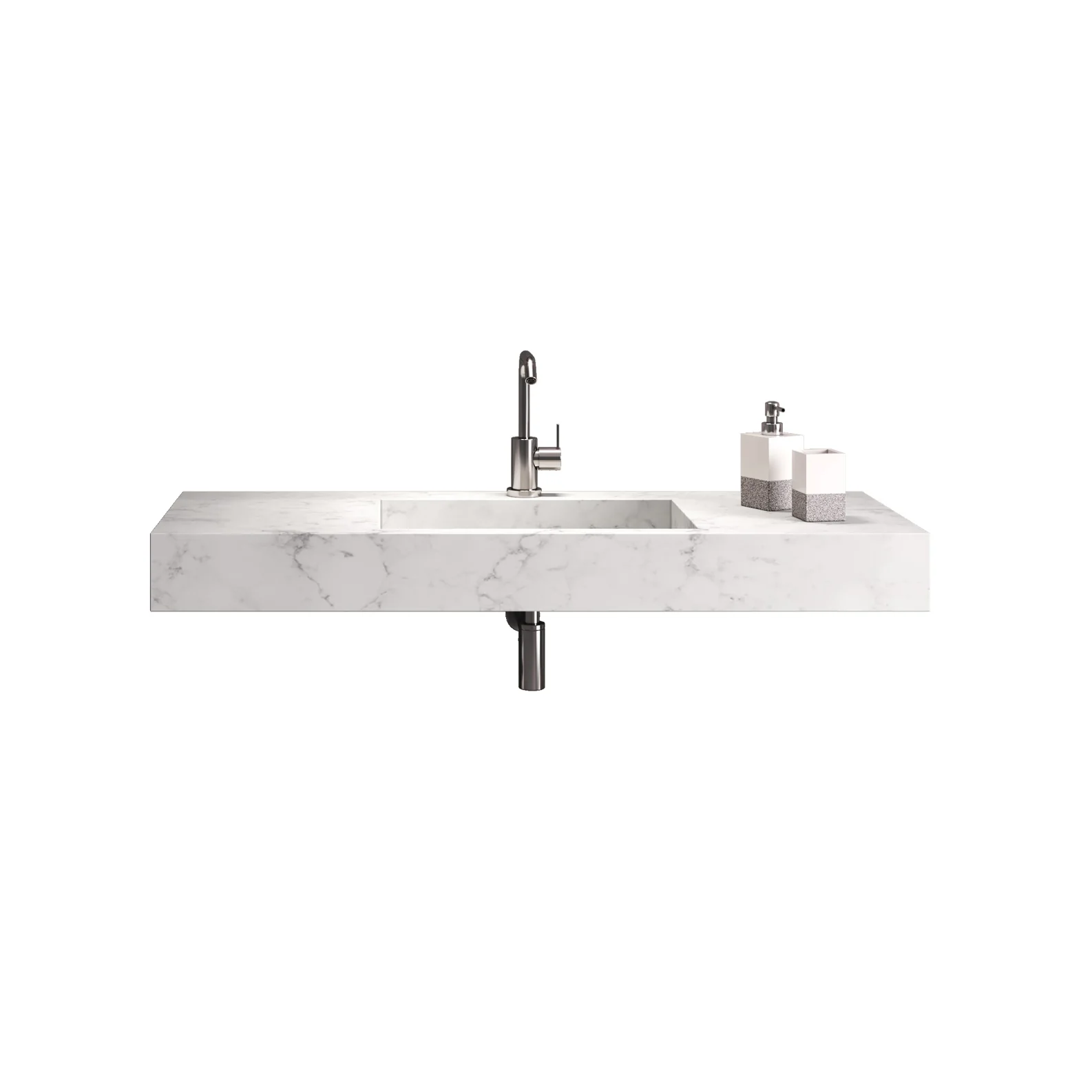 Top vasca integrata 90 YOKA carrara - Image 2