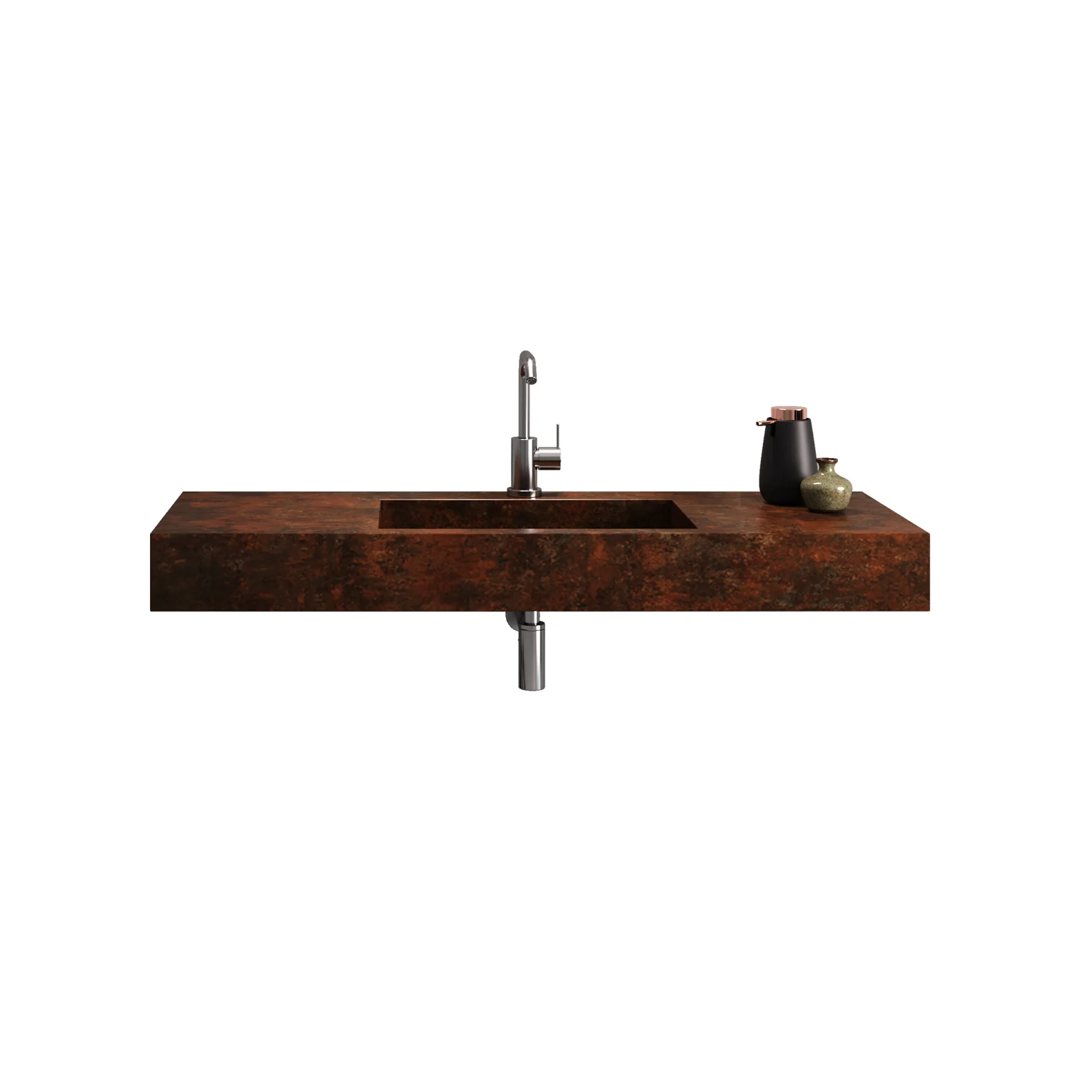 Top vasca integrata 90 YOKA corten - Image 2