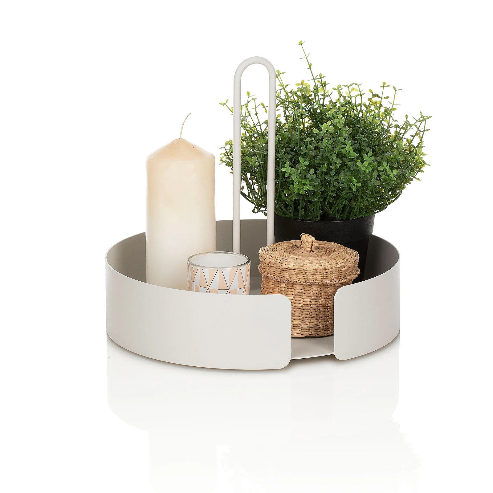 Vassoio rotondo KYO bianco - Image 3